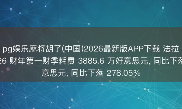 pg娱乐麻将胡了(中国)2026最新版APP下载 法拉第异日 2026 财年第一财季耗费 3885.6 万好意思元， 同比下落 278.05%