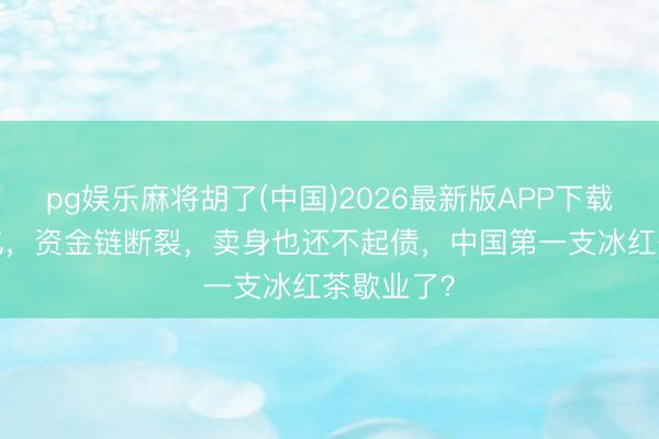 pg娱乐麻将胡了(中国)2026最新版APP下载 负债30亿，资金链断裂，卖身也还不起债，中国第一支冰红茶歇业了？