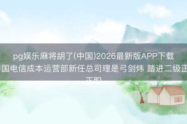 pg娱乐麻将胡了(中国)2026最新版APP下载 中国电信成本运营部新任总司理是弓剑炜 踏进二级正职