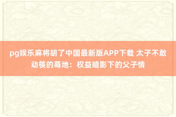 pg娱乐麻将胡了中国最新版APP下载 太子不敢动筷的蓦地：权益暗影下的父子情